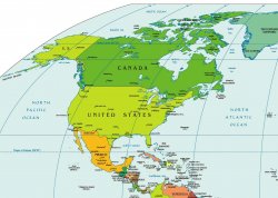 Северная Америка: Политическая карта
